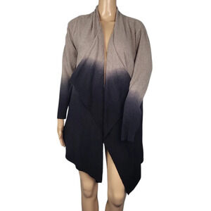 Barefoot Dreams Bamboo Chic Lite Ombre Calypso Wrap L/Xl Open Front Gray
